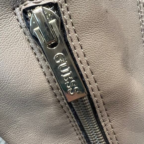 Guess Boots Womens 6 Taupe Over The Knee Faux Leather Chunky High Heel Taylin - Picture 6 of 11